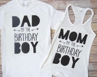 Mom and Dad of the Birthday Boy, Matching Shirts, Mom of the Bday Boy, Dad of the Bday Boy, Wild Theme, Boys Birthday, First Birthday