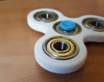 EDC Tri Fidget Spinner Toy - 3D Printed - White