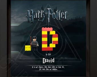Lego Harry Potter personalised name picture frame