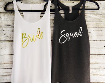 Bride Squad Tank Top - Bride Squad Shirt - Bachelorette Party Shirts - Tribe Tank Top - Bachelorette Party Tank Tops - Bride Tank Top