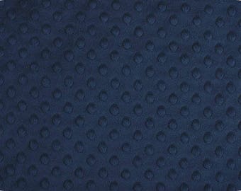 Navy Minky Fabric, Shannon Minky Fabric, Navy Dimple Dot Minky Fabric, Minky Fabric by the Yard