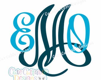 Fancy Vine Interlocking Monogram Font SVG Cut file in SVG, Eps and Dxf. Instant downlod vector font Circut and Silhouette