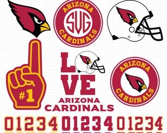 Arizona Cardinals- Cuttable Design Files(Svg, Eps,Dxf, Jpg) For Silhouette Studio, Cricut Design Space, Cutting Machines,Instant Download