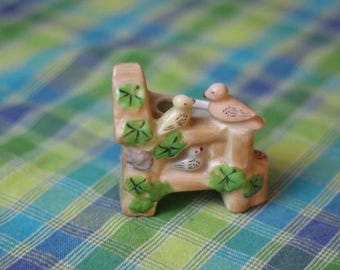 Vintage Occupied Japan Toothpick Holder Birds