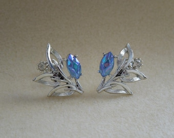 rhinestone earrings vintage signed Coro