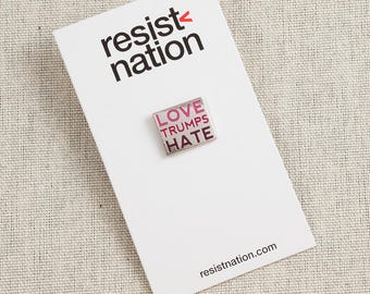 Love Trumps Hate Lapel Pin