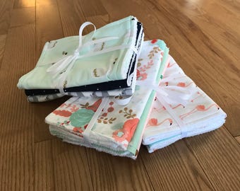 Modern Burp Cloths, Baby Shower, Baby Gift, Baby, Layette, floral, pink, white, navy, elephant, flamingo, pink, swan, baby girl boy, unisex