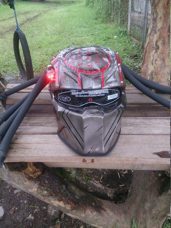 Custom Cyber Big Dreadlocks Predator Real Motorcycle Helmet