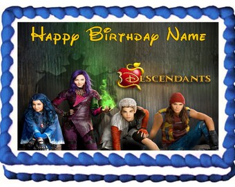 DESCENDANTS Edible cake topper party image