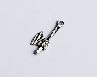 Antiqued Silver Axe Charms 27 x 10mm