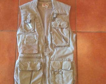 Vintage BANANA REPUBLIC Cotton Khaki Safari/Travel VEST