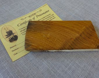 Small off cut of HMS Victory oak with original white paint