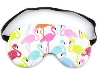Bright Flamingos Sleep Eye Mask, Sleeping Mask, Travel Mask, Sleep Mask, Travel Gift, Gift for her