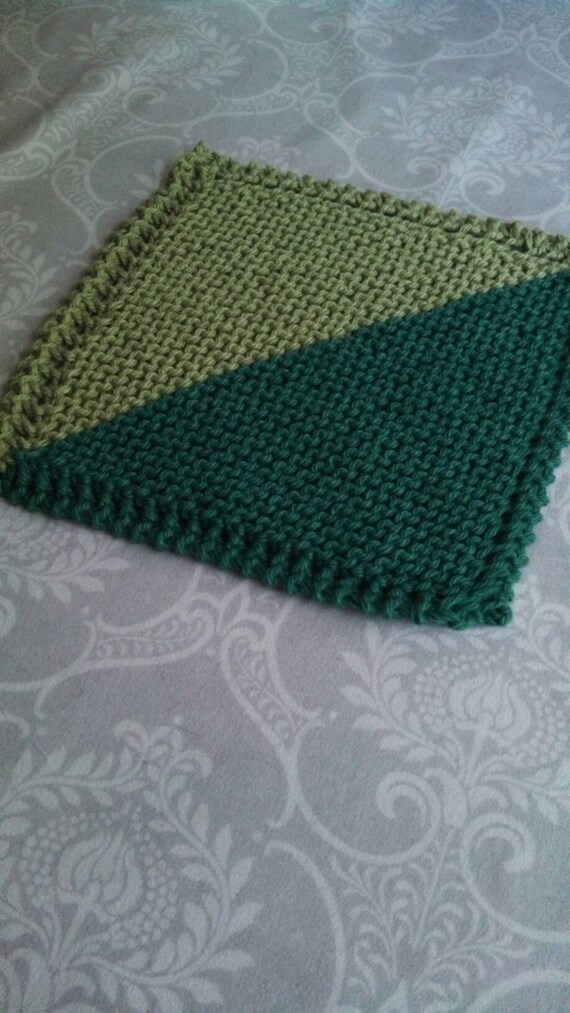 Double Green Cotton Dishcloth