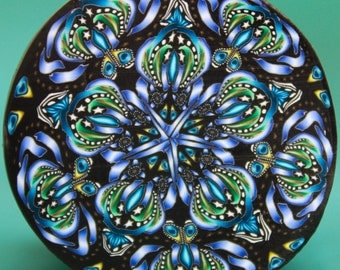 JUMBO Polymer Clay Kaleidoscope Cane -'Mindfulness' (11D)