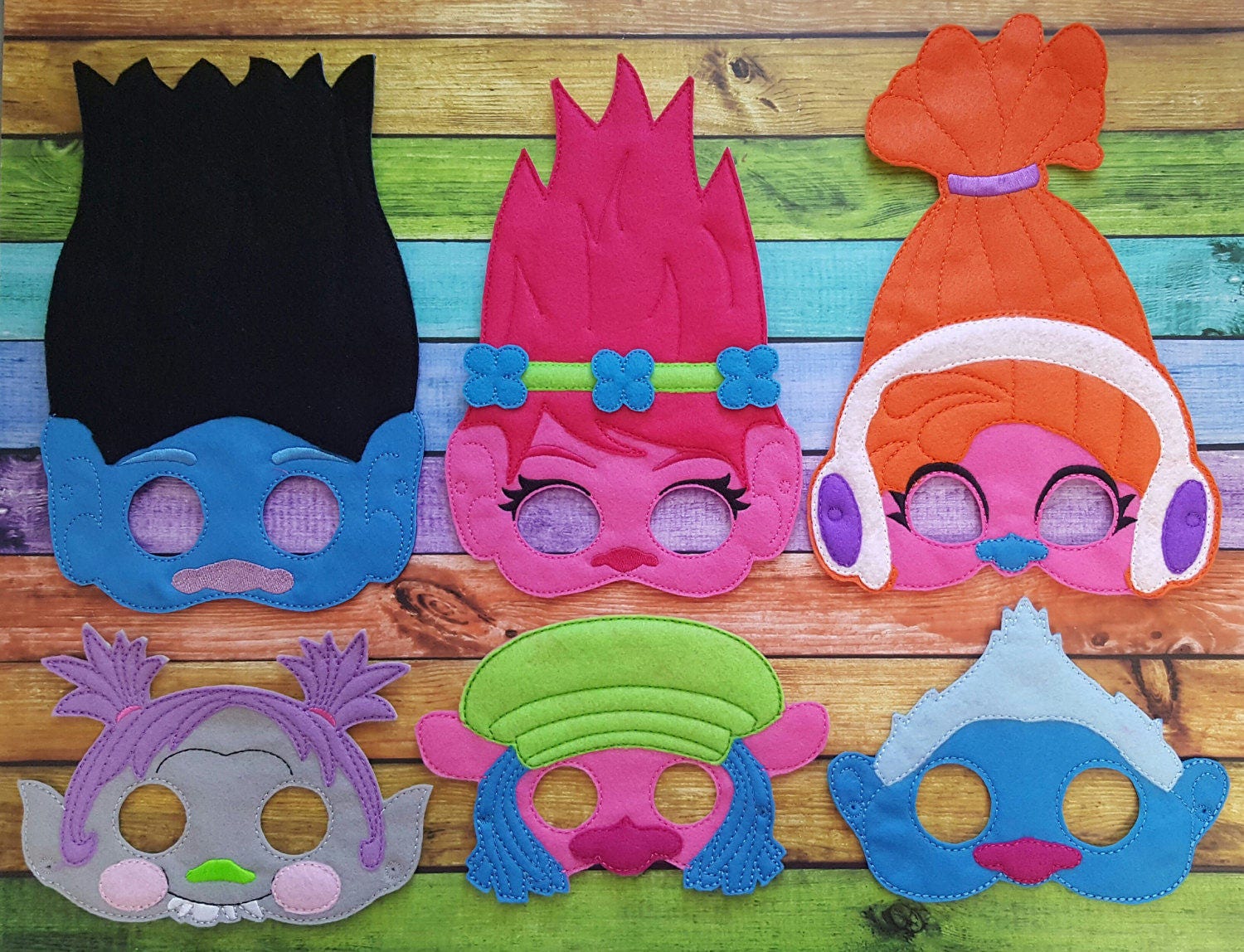 Trolls Felt Masks Birthday Parties Party Favors Playtime