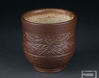 10 oz Salt-Fired Stoneware Yunomi (tea cup)