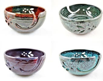Large Yarn bowls , Knitting bowls , pottery yarn bowls - Made to order