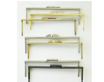 Gold, Silver, Antique Gold Purse Frames - Set of 5 - 8" Modern Clutch Metal Frame Pursemaking Supplies - DIY Sewing Project - Ships from USA