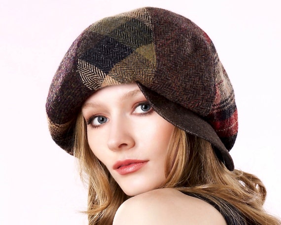 Newsboy Cap Winter Accessories Fall Fashion Tweed Apple Cap