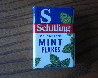 Vintage Schilling Mint Flakes Tin