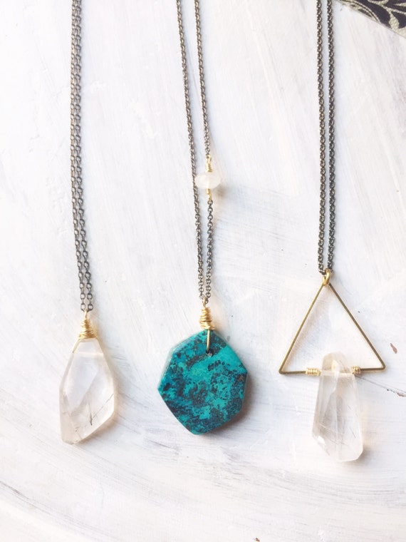 •AEON• azurite + silver necklace (18