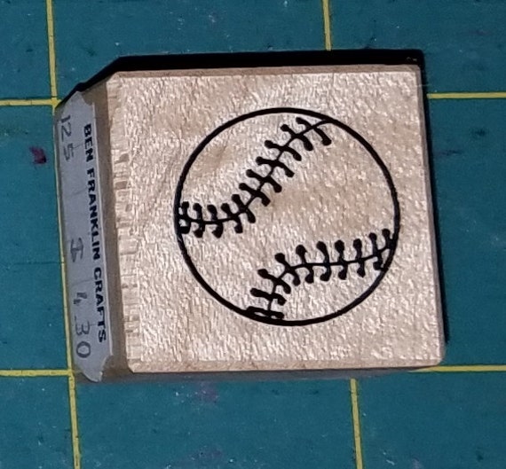 Baseball Rubber Stamp