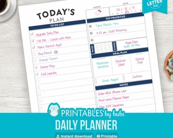 printable daily planner – Etsy