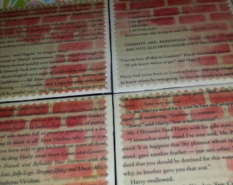 Diagon Alley | Harry Potter Upcycled Book Coasters