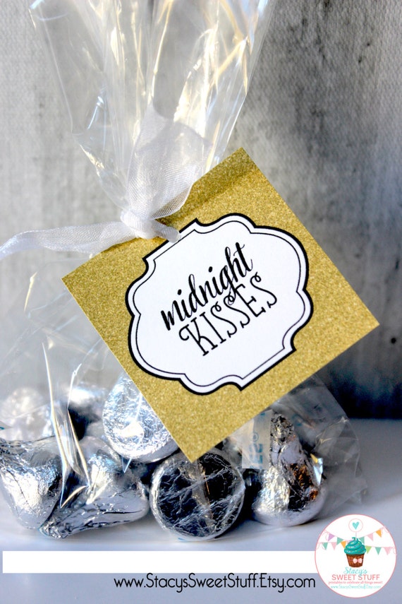 Midnight Kisses Tag, GOLD, DIY, Printable, Instant Download By Stacys ...