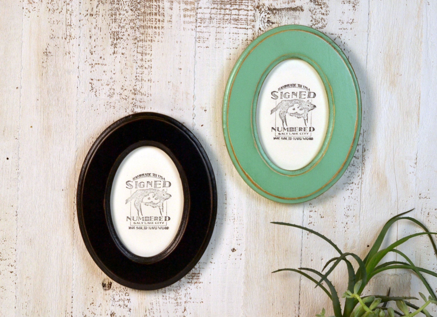 4x6 Oval Opening Picture Frame Oval Shaped Outside in Finish