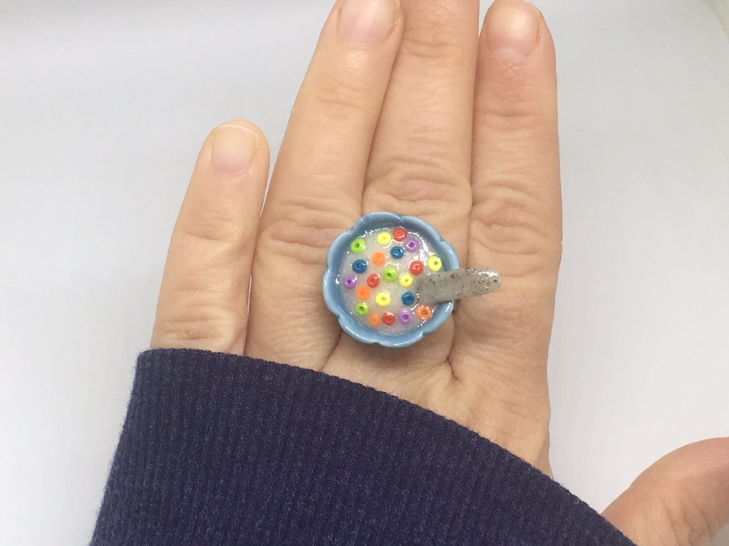 Fruit Loops Cereal Bowl Ring Cereal Ring Food Jewelry Fruit