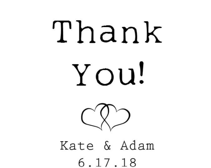 Kraft Wedding Sticker Labels- THANK YOU! - 2in x 2 in- Set of 20 blank or with custom printing || Wedding Stickers, Thank You Tags, Rustic