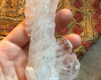 HUGE Shimmering Faden Quartz Crystal Point Healing Reiki Cluster