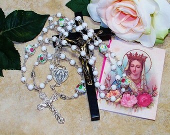 Full-Size Miraculous Medal Catholic Rosary - Heirloom Rosary - Women's Rosary - Our Lady of Grace Rosary