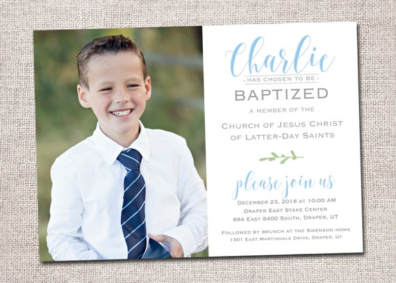 Baptism Invitations Lds Boy 8