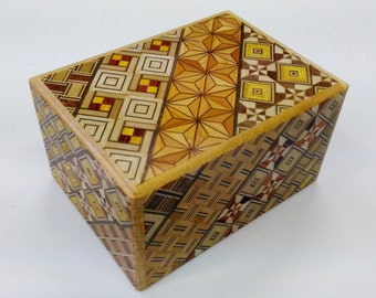 Japanese Puzzle box (Himitsu bako)- 3.5inch (90mm) Standard 12steps Yosegi