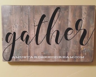 Gather - Vinyl Wall Art, Graphics, Lettering, Decals, Stickers