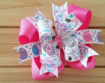 STORE CLOSING, Bunnies Bows & Bling, Easter, hair bow