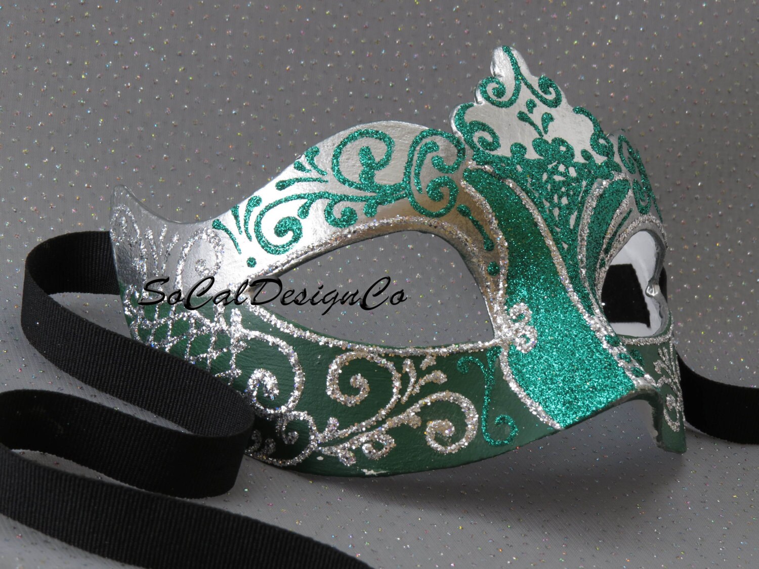 Green Masquerade Mask Silver Masquerade Mask Masquerade