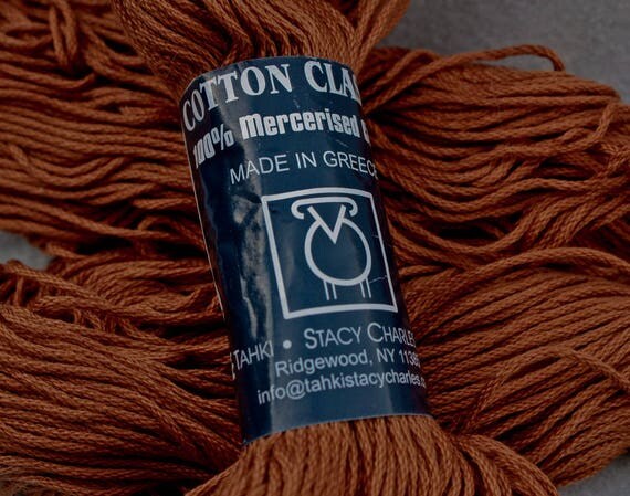 Download 4 hanks 100% Cotton Classic DK Yarn by Tahki Stacy Charles color 3358 Tobacco Brown Made in ...