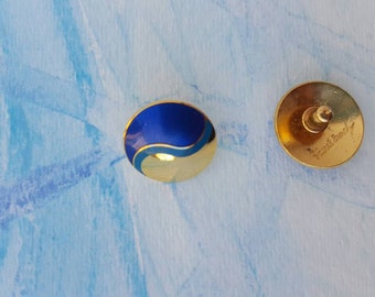 Laurel Burch Earrings / Cloisonne Earrings / Vintage 80s Earrings / Whimsical Art Earrings