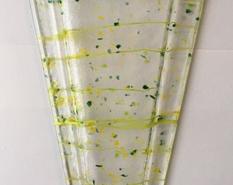 Med-Large Fused Glass Wall Vase