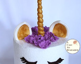 Unicorn cake topper set for unicorn party decoration. Assorted colors. Unicorn party cake kit, unicorn party ideas. Unicorn smash cake prop.