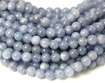 Aquamarine Beads Strands, Round, Blue, 6mm -15.5 strand