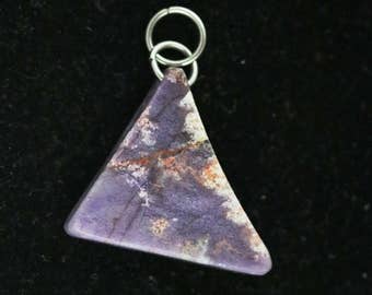 Burro Creek Jasper pendant nickel jumps bail 25ct 2