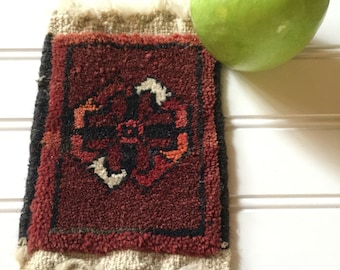 Oriental Carpet Coaster - Kilim Coaster - Dollhouse Rug - Miniature Area Rug - Mini Area Rug