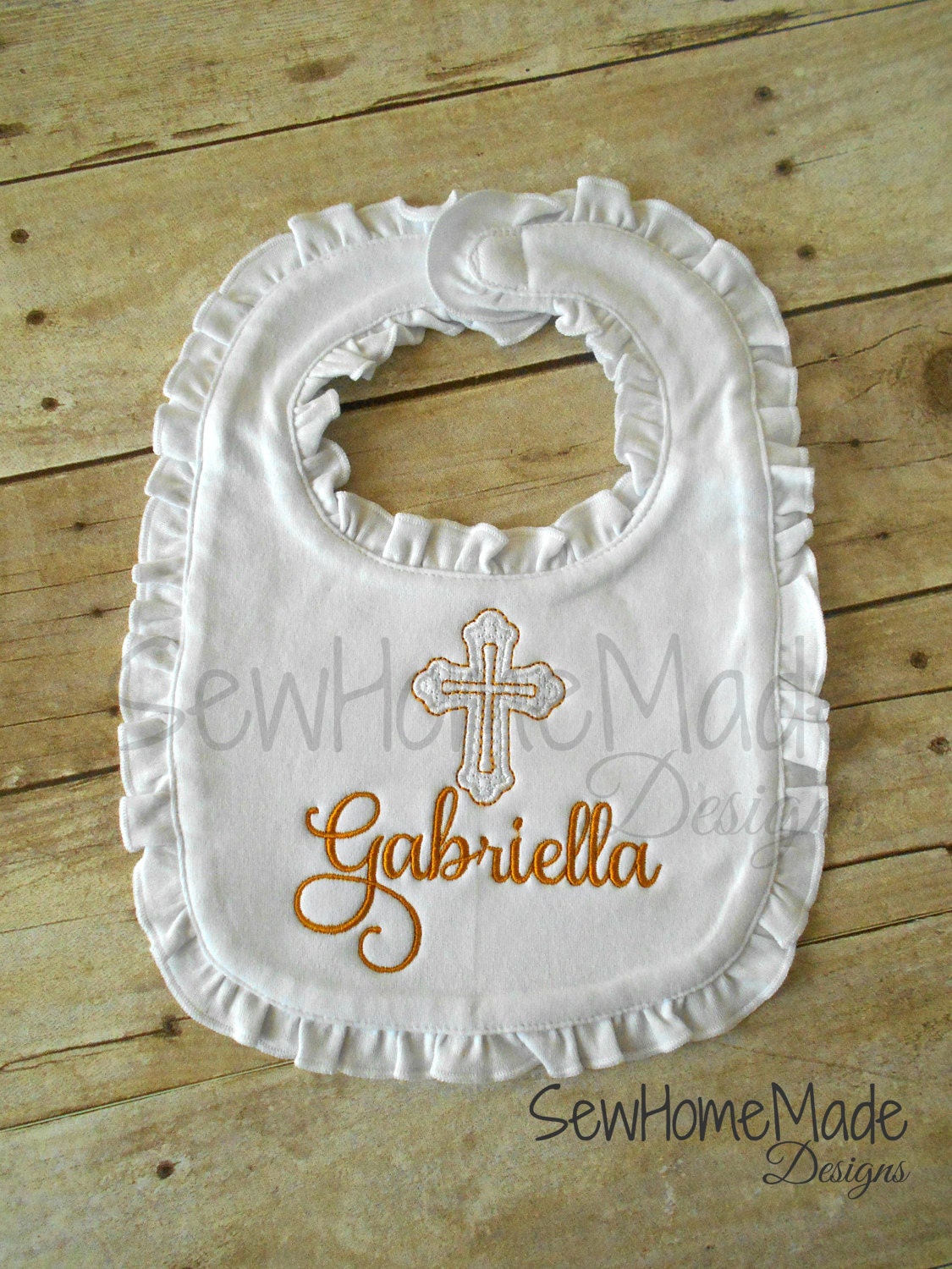 Baby Christening Bib Personalized Baptism Bib