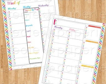 CC Foundations & Essentials/Tuesday Community Day Editable Printable Traditional BLANK Multi-Subject Homeschool Planner 2017-2018