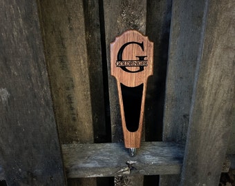 Man cave gift, Personalized Beer Tap Handle, Kegerator, Gift for him, Five year anniversary Custom Bar accessories